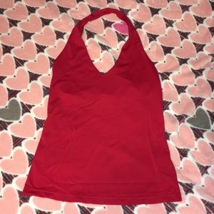 The Limited Red Halter Top {stretchy}